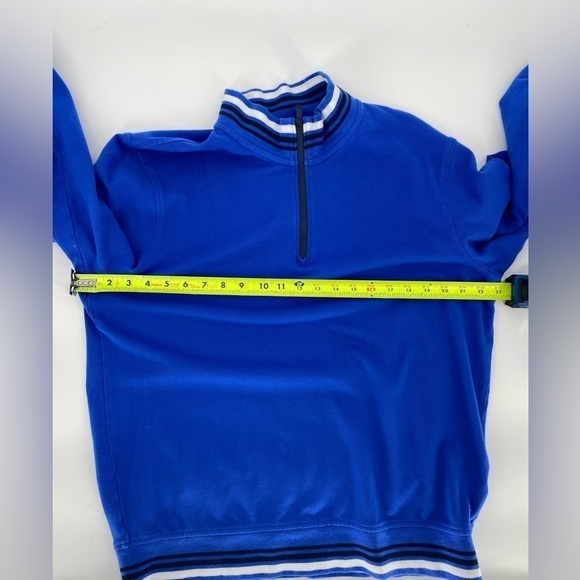 Lands end men’s pullover royal blue sweater quarter zip size large - Picture 6 of 8